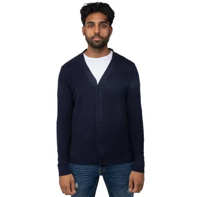 X-ray Classic V-neck Cardigan Button Down Sweater In Blue
