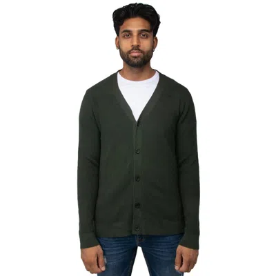 X-ray Classic V-neck Cardigan Button Down Sweater In Green