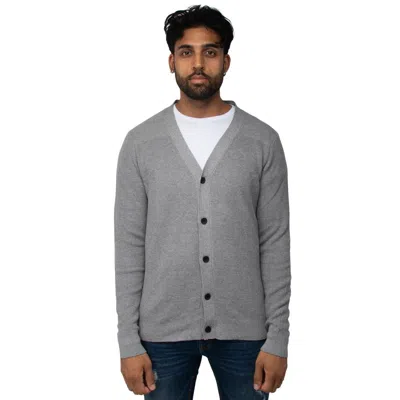 X-ray Classic V-neck Cardigan Button Down Sweater In Grey