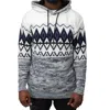 X-ray Color Block Pattern Hooded Sweater In Green