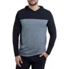 X-ray Xray Colorblock Hooded Sweatshirt In Black/heather Charcoal