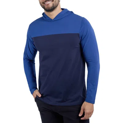 X-ray Xray Colorblock Hooded Sweatshirt In True Blue/navy