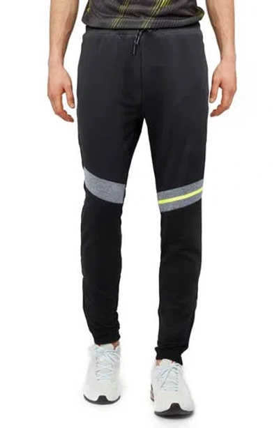 X-ray Xray Colorblock Joggers In Heather Grey/black/neon