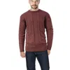 X-ray Crewneck Cable Knitted Pullover Sweater In Black