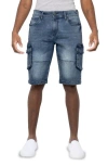 X-ray Xray Cargo Denim Shorts In Medium Wash