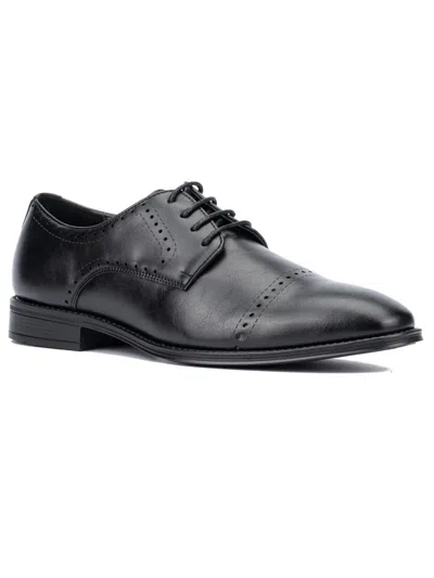 X-RAY DIONIS MENS FAUX LEATHER LACE-UP OXFORDS