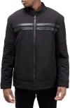 X-ray Xray Faux Fur Lined Quilted Moto Jacket In Black