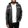 X-RAY XRAY FAUX LEATHER HOODED MOTO JACKET WITH FAUX FUR LINING