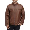 X-ray Xray Faux Leather Moto Jacket In Brown
