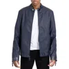 X-ray Xray Faux Leather Racing Jacket In Navy