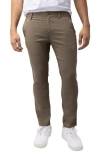 X-ray Xray Hidden Zip Pocket Twill Trousers In Dark Khaki