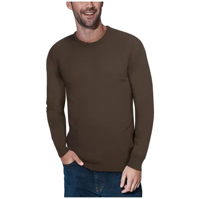 Xray Jeans Mens Solid Nylon Crewneck Sweater In Brown