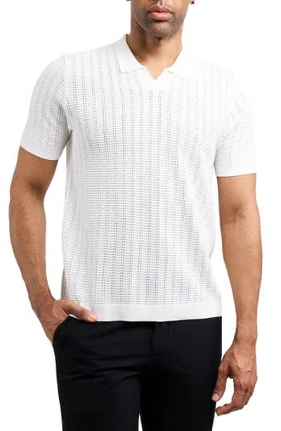 X-ray Xray Johnny Collar Knit Polo In White