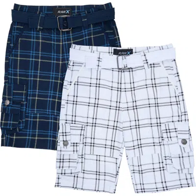 X-ray Xray Kids' 2-pack Belted Twill Cargo Shorts In Multi