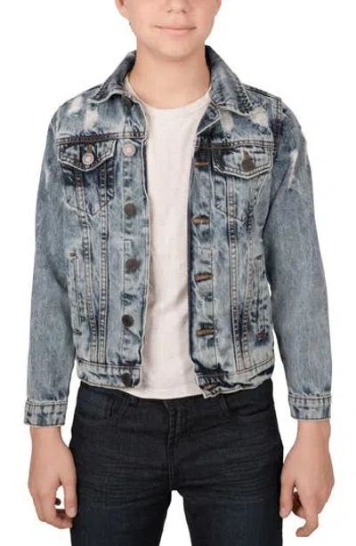 X-ray Xray Kids' Denim Jacket In Acid Blue
