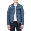 X-ray Xray Kids' Distressed Denim Jacket In Medium Blue