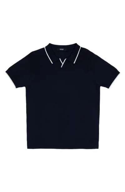 X-ray Xray Kids' Johnny Collar Polo Sweater In Blue