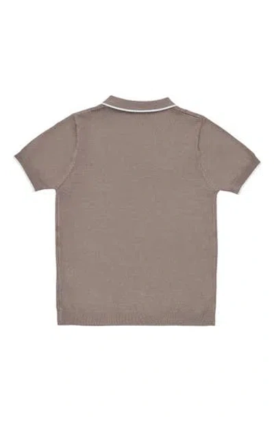 X-ray Xray Kids' Johnny Collar Polo Sweater In Brown
