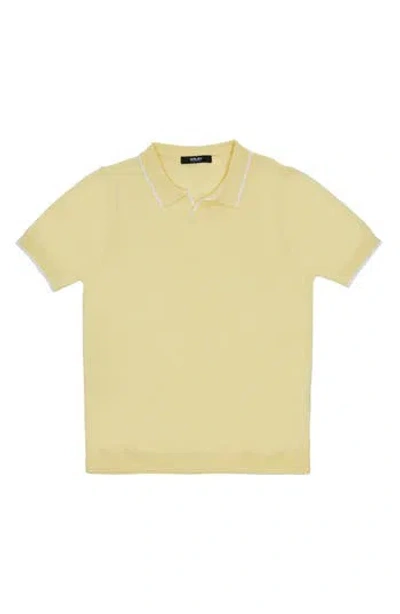 X-ray Xray Kids' Johnny Collar Polo Sweater In Yellow