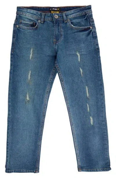 X-ray Xray Kids' Raw X Rip & Repair Jeans In Blue