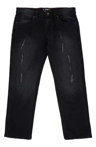 X-ray Xray Kids' Raw X Rip & Repair Jeans In Black