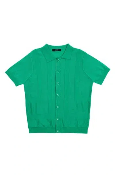 X-ray Xray Kids' Short Sleeve Cardigan In Green