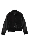 X-ray Xray Kids' Varsity Bomber Jacket In Black/black