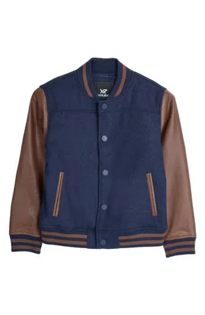 X-ray Xray Kids' Varsity Bomber Jacket In Blue