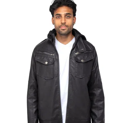 X-ray Leather Jacket Men In Black