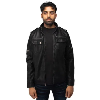 X-ray Leather Jacket Men In Black
