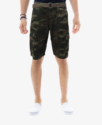 X-ray Men's 12.5" Cargo Shorts With Belt In Olive Camo