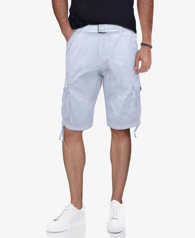 X-ray Men's 12.5-inch Inseam Cargo Shorts In White