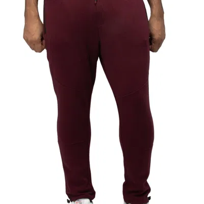 X-ray Men's Fleece Adjustable Ankle Drawstring Joggers Pants In Oxblood