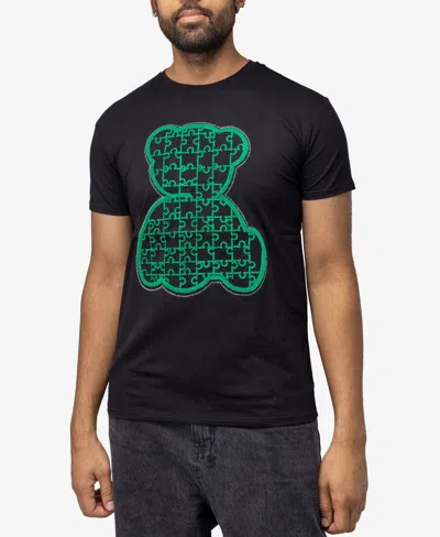 X-ray Men's Animal Rhinestone T-shirt In Black 12