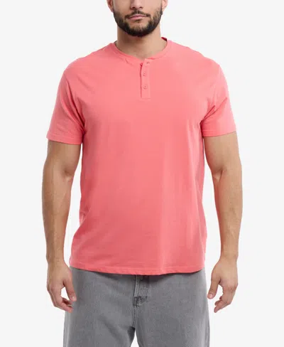 X-ray Men's Basic Henley Neck Short Sleeve T-shirt