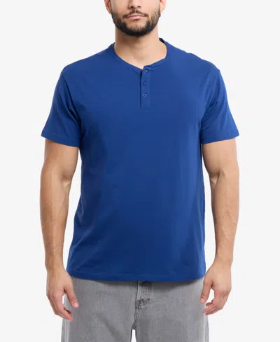 X-ray Men's Basic Henley Neck Short Sleeve T-shirt
