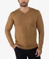 X-ray Men's Basic V-neck Pullover Midweight Sweater In British Kh