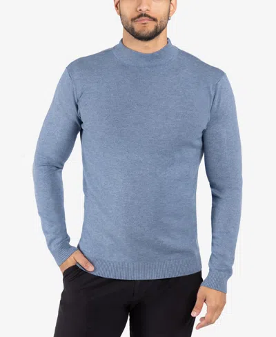 X-ray Men's Basice Mock Neck Midweight Pullover Sweater In Heather Sl