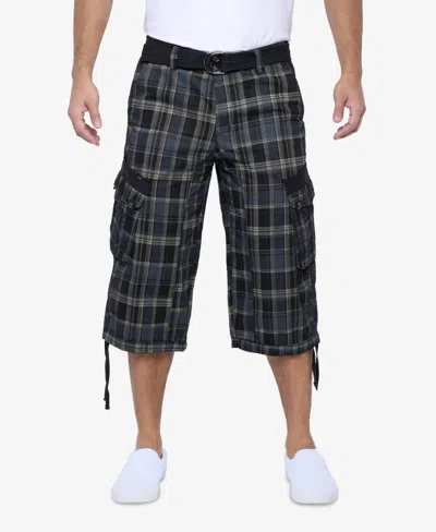 X-ray Men's Belted 18" Inseam Below Knee Long Cargo Shorts