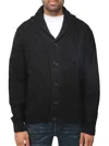 X-ray Men's Cable Knit Cardigan In Black