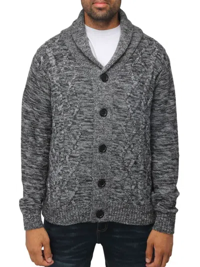 X-RAY MEN'S CABLE KNIT CARDIGAN