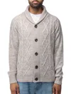 X-ray Men's Cable Knit Cardigan In Sand