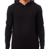 X-ray Men's Classic Long Sleeve Hooded T-shirt In Black