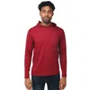 X-ray Men's Classic Long Sleeve Hooded T-shirt In Red