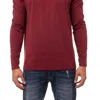 X-ray Men's Classic Long Sleeve Hooded T-shirt In Red