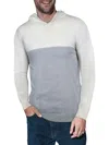 X-ray Men's Colorblock Hooded Sweater In Off White