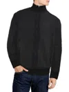 X-ray Men's Fleece Lined Zip Up Sweater In Charcoal