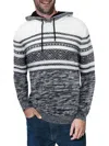 X-ray Men's Marled Hooded Sweater In Black Combo