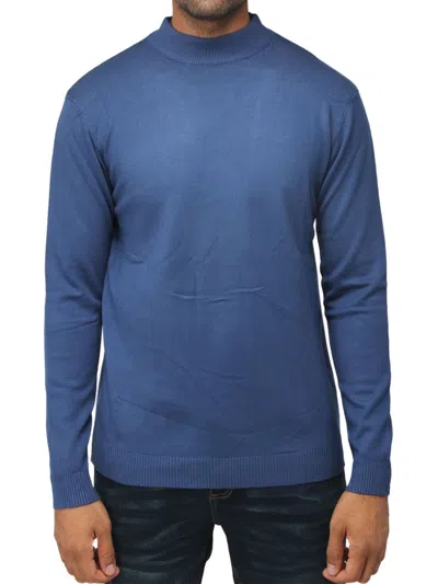 X-ray Men's Mockneck Sweater In Ink Blue