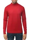 X-ray Men's Basic Casual Mockneck Sweater In Jester Red